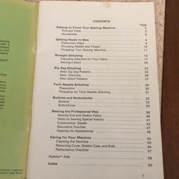 VINTAGE SINGER STYLIST ZIG ZAG INSTRUCTION MANUAL SEWING MACHINE MODEL413 2971 - Picture 5 of 9